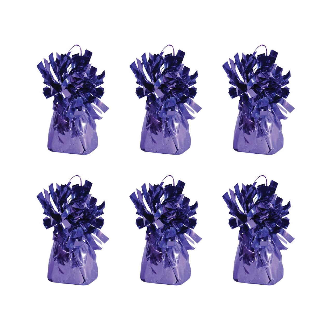 Beistle 6oz. Lavender Purple Metallic Wrapped Balloon Weights, 6ct.